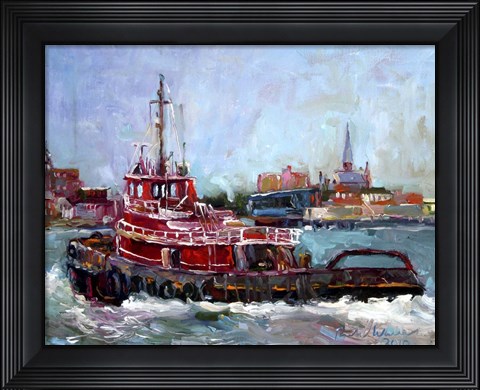 Framed Tugboat Print