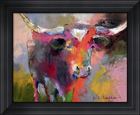 Framed Texas Longhorn Print