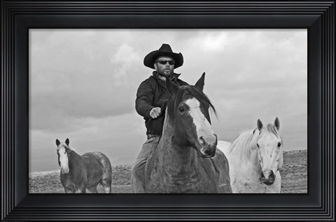 Framed My Cowboy Rides Bareback Print