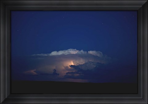 Framed Thunder Boomer &amp; Stars Over Wyoming Print