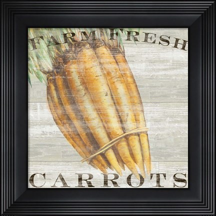 Framed Farm Fresh Carrots Print