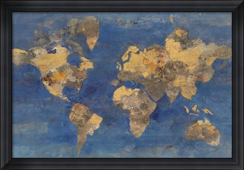 Framed Golden World Print