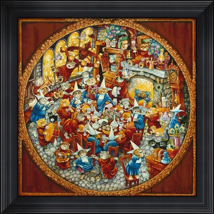 Framed Holy Cats Sunday Brunch Print