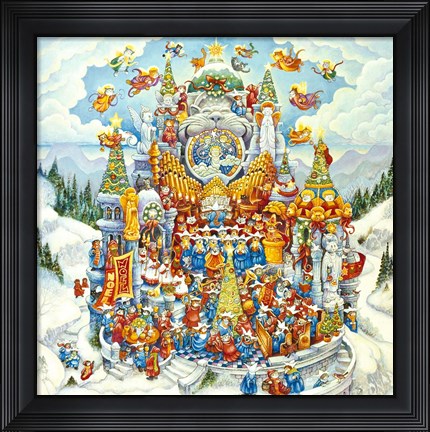 Framed Holy Cats Do Christmas Print