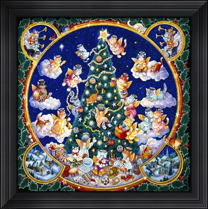 Framed Angel Cats Print