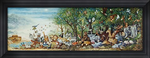 Framed Waiting For The Ark Print