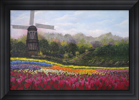 Framed Tulip Garden Print