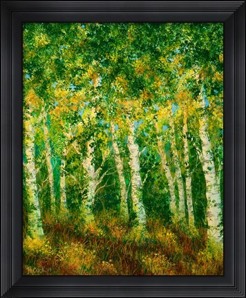 Framed Birch Trees Print