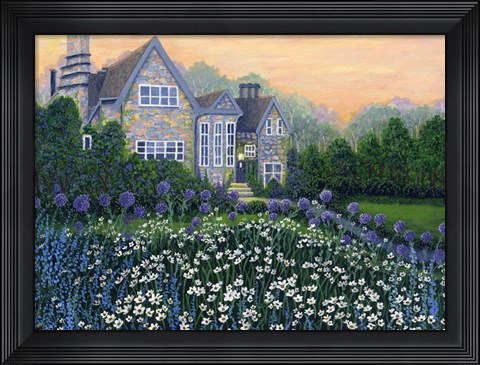 Framed English Cottage lg Print