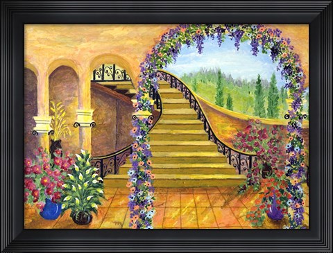 Framed Terrace Garden Print