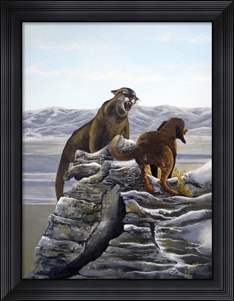 Framed Cougar and Tink Print