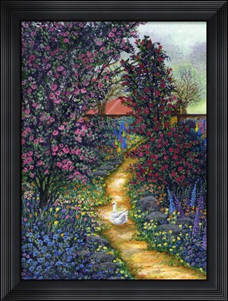 Framed Duck Garden Print