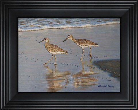 Framed Shore Walkers Print