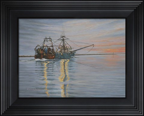 Framed In To The Night Print