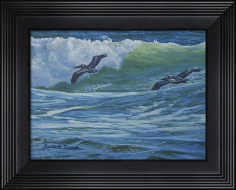Framed Pelican Skimmers Print