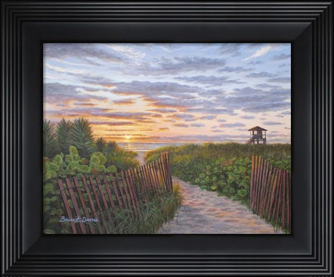 Framed Sunrise at Delray Beach Print