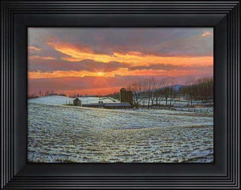 Framed Pennsylvania Farm Sunset Print