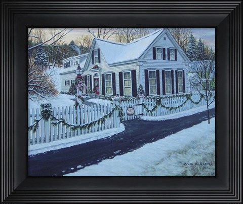 Framed Christmas, Woodstock Vt Print