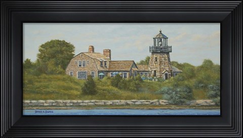 Framed Harbor Light View Print
