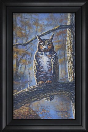 Framed Great Horned Owl Print