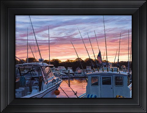Framed Niantic Harbor Print