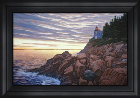 Framed Bass Harbor Light Print