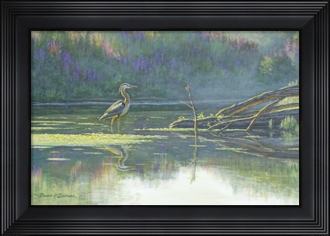 Framed Solitary Hunter Print