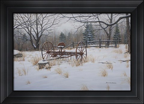 Framed Rustic Rake Print
