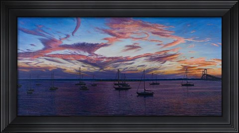 Framed Newport Lights Print