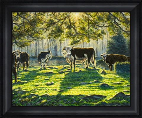 Framed Lucky Bull Print