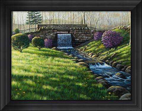 Framed Hubbard Park Falls Print