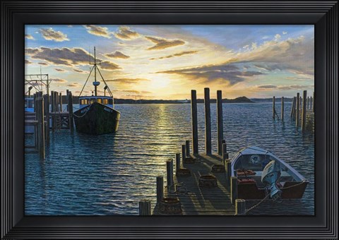Framed Westport Harbor, Ma Print