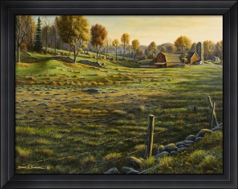 Framed Bethel Farm Morning Print