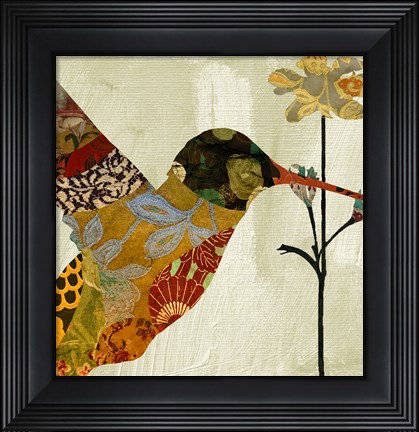 Framed Hummingbird Brocade III Print