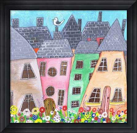 Framed Seaside Bay Print