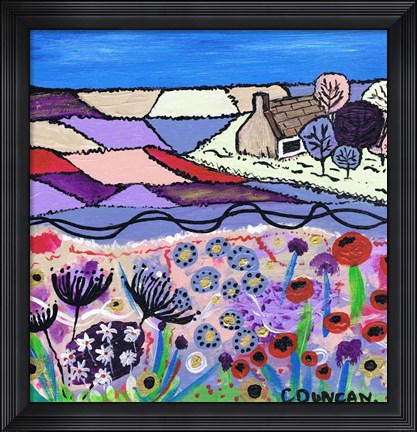 Framed House In The Woods Print