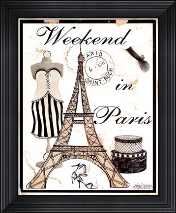 Framed Weekend In Paris Print