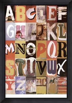 Framed Urban Alphabet Print