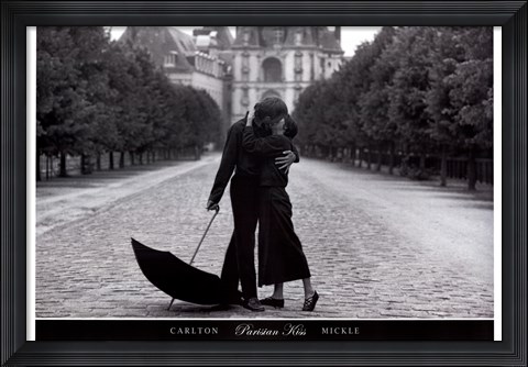 Framed Parisian Kiss Print