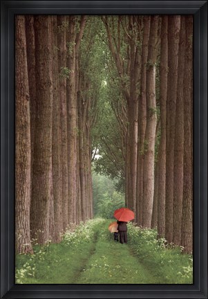 Framed Two Umbrellas Print