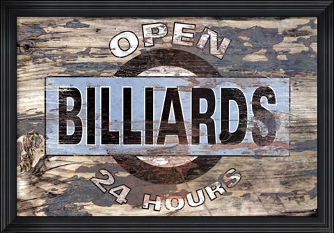 Framed Billiards II Print