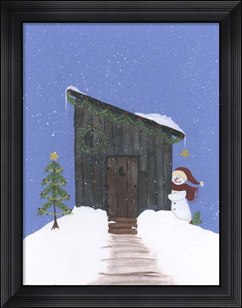 Framed Barnwood Outhouse Print