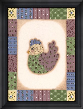 Framed Chicken I Print