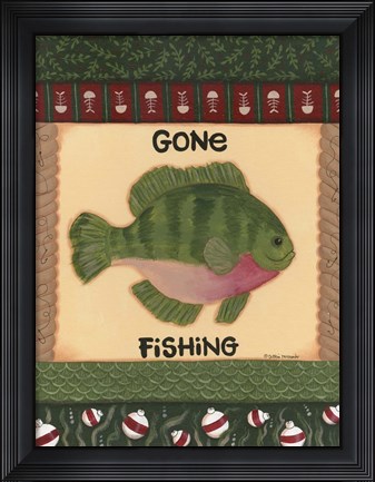 Framed Fishing I Print