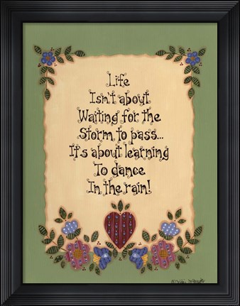 Framed Life&#39;s Lessons III Print