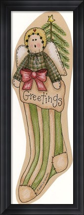 Framed Greetings Stocking Print