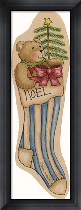 Framed Noel Stocking Print
