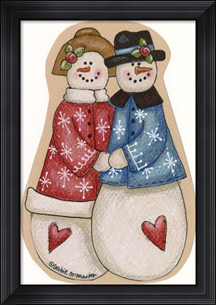 Framed Snow Couple 1 Print