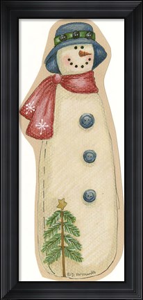Framed Tree Snowman Print