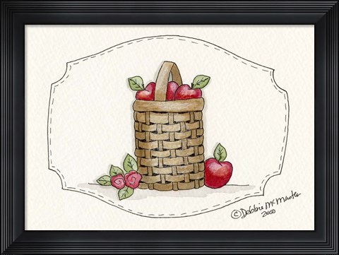 Framed Tall Apple Baskets Print